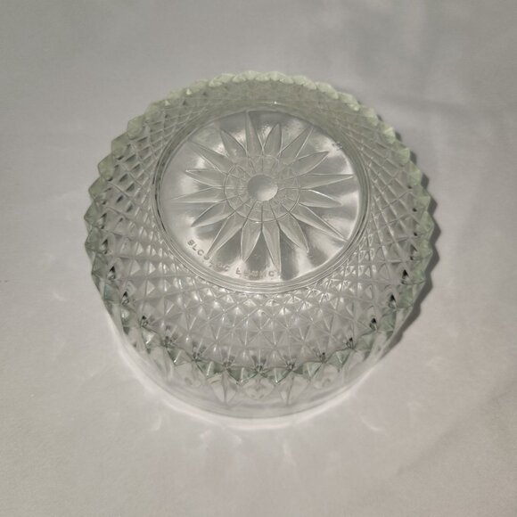 Vintage Arcopal France Diamant Stardust Crystal Glass Serving Salad Bowl - Picture 5 of 5